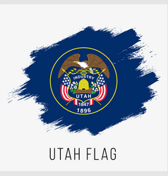 Usa State Utah Flag Design Template