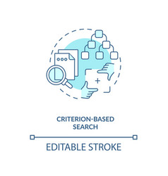 Criterion Based Search Concept Icon