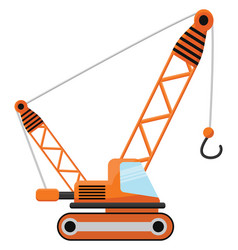 Orange Crane On A White Background