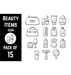 Beauty Products Or Items Icon Pack Bundle Lineart