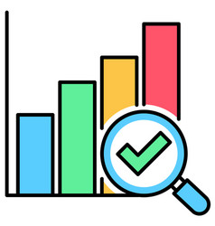 Magnifying Glass With Bar Chart