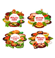 Malaysian Cuisine Round Posters Asian Food