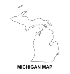 Michigan Shape United States Of America Flat