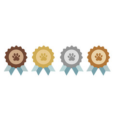 A Set Of Icons With Ribbons Award Medals