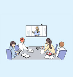 Business Coaching And Online Discussion Concept