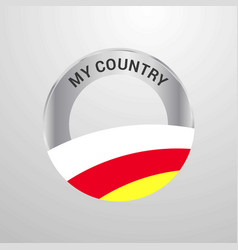 North Ossetia My Country Flag Badge