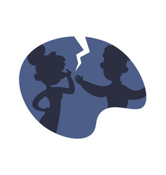 Scandal Between Man And Woman Silhouette