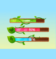 Forest Game Progress Bars Cartoon Process