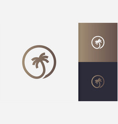 Palm Tree Logo Design Template