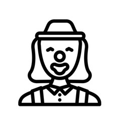 Clown Head Show Line Icon