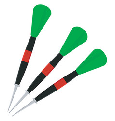 Green Dart Arrows On A White Background