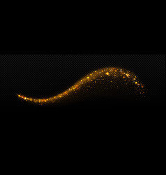 Stardust Wave Golden Dust Trail With Glitter