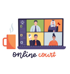 Online Court Session With Judge Secretary