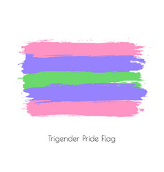 Trigender Lgbt Watercolor Flag