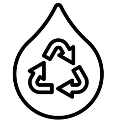 Water Reclamation Icon Earth Day Related