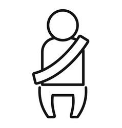 Car Kid Belt Icon Outline Vehicle Service