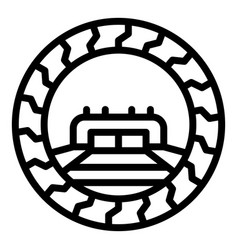 Ceramic Wheel Making Icon Outline Art