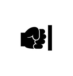 Strength Fist Punched Wall Power Hand Flat Icon