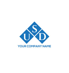 Usd Letter Logo Design On White Background