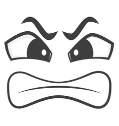 Angry Face Expression Mad Grumpy Comic Emoji