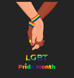 Hand In Hand Lgbt Banner Pride Month