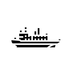 Ice Breaking Ships Glyph Icon