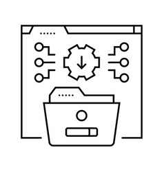 System Integration Analyst Line Icon