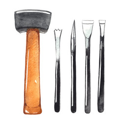 Carving Knife With Hammer For Stone Sculpture