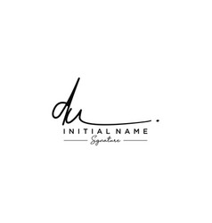 Initial Du Signature Logo Template Hand Drawn