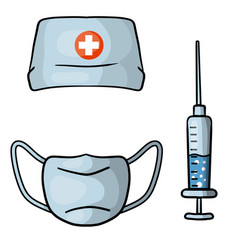 Medical Mask And Cap With Cross Doctor Clothes