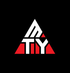 Mty Triangle Letter Logo Design With Triangle