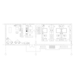 Standard Hotel Furniture Symbols Set Used