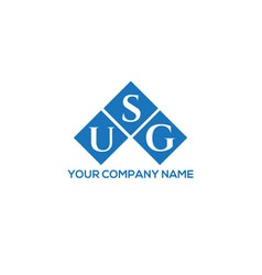 Usg Letter Logo Design On White Background