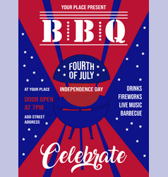 4th Of July Barbecue Poster Flyer Design