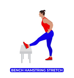 Man Doing Bench Hamstring Stretch