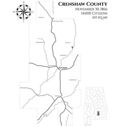 Map Of Crenshaw County In Alabama