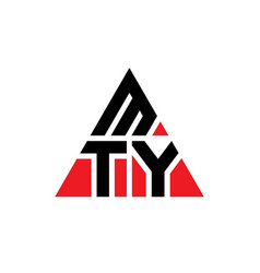 Mty Triangle Letter Logo Design With Triangle