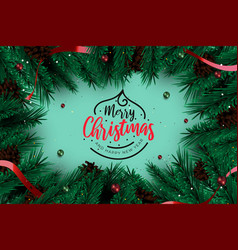 Realistic Christmas Tree Branches Background