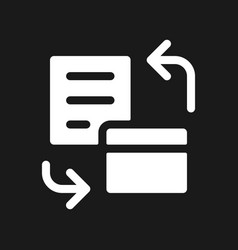 Bank Account Statement Dark Mode Glyph Ui Icon