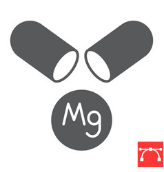 Magnesium Supplement Glyph Icon