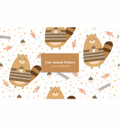 Squirrel Animal Seamless Pattern Background