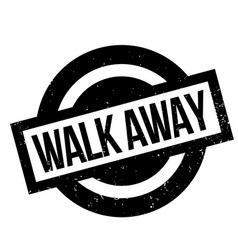 Walk Away Rubber Stamp