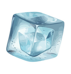 Ice Crystal Cube Symbol On Transparent Backdrop