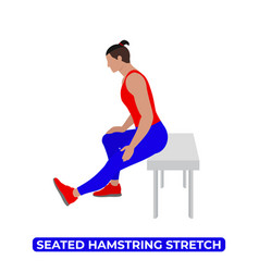 Man Doing Bench Seated Hamstring Stretch