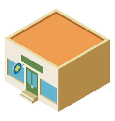 Pharmacy Isometric Flat Building