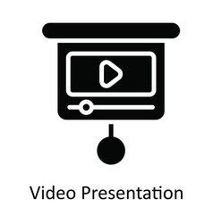 Video Presentation Solid Icon Design Ill