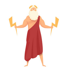 Zeus Icon Cartoon Greek God