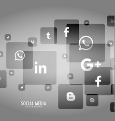 Gray Background Social Media Logo