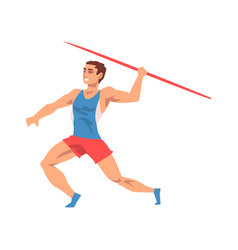 Javelin Thrower Male Athlete Character In Sports