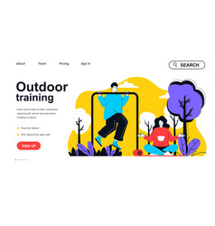 Outdoor Training Concept For Landing Page